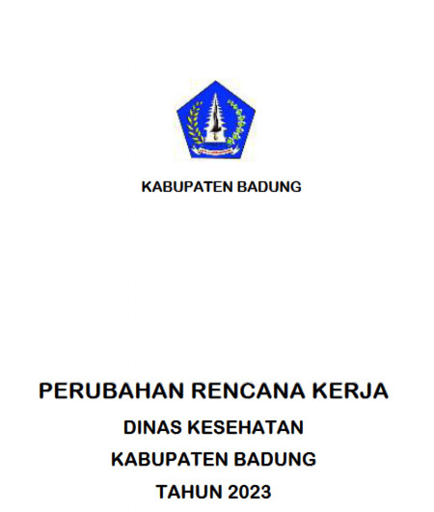 PERUBAHAN RENCANA KERJA DINAS KESEHATAN KABUPATEN BADUNG TAHUN 2023 ...